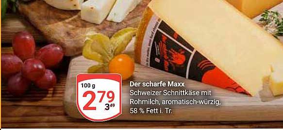 Der scharfe Maxx - Schweizer Schnittkäse mit Rohmilch