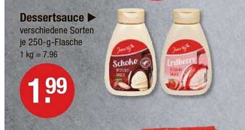 Dessertsauce verschiedene Sorten je 250-g-Flasche