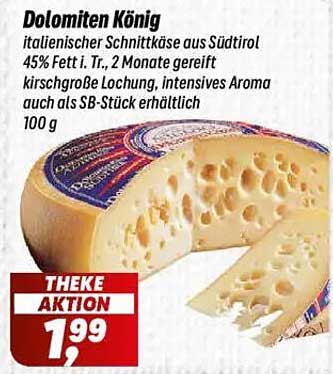 Dolomiten König - Italienischer Schnittkäse aus Südtirol