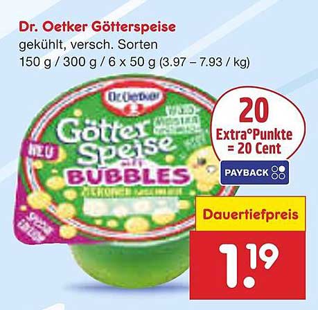 Dr. Oetker Götter Speise - kühl, verschiedene Sorten