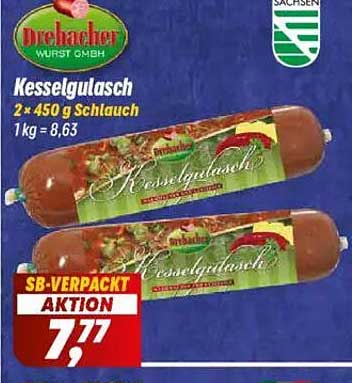 Drehbarer Kesselgulasch 2 x 450 g Schlauch