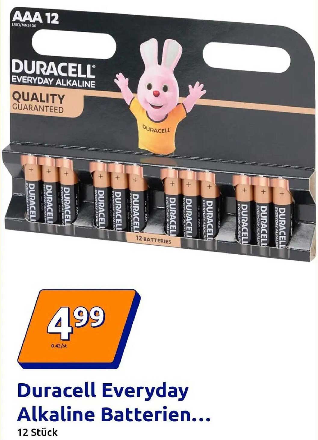 Duracell Everyday Alkaline Batterien 12 Stück
