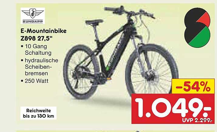 E-Mountainbike Z899 27,5" - 54% Rabatt!