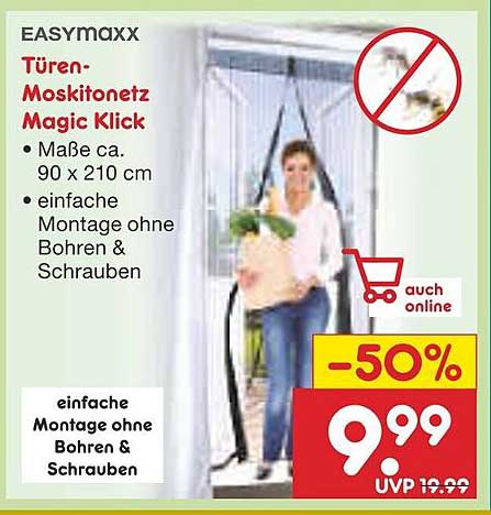 EASYMAXX Türen-Moskitonetz Magic Klick