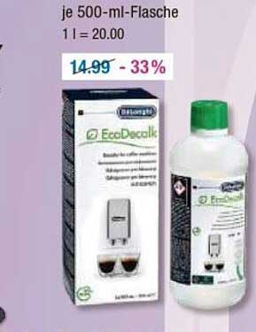 EcoDecalk 500 ml – Entkalker für Kaffeevollautomaten