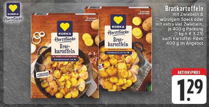 Edeka Bratkartoffeln mit Zwiebeln & würzigem Speck