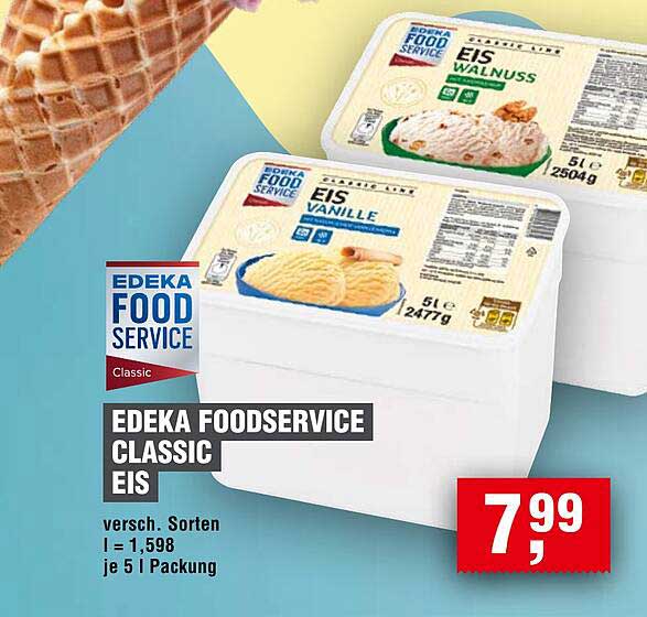 EDEKA Foodservice Classic Eis in verschiedenen Sorten