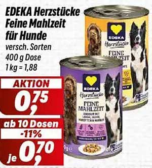 EDEKA Herzstücke Feine Mahlzeit für Hunde 400 g Dose