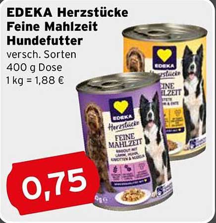 EDEKA Herzstücke Feine Mahlzeit Hundefutter 400 g Dose