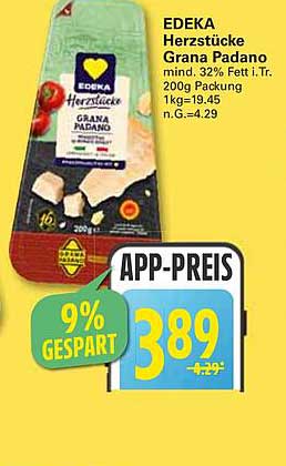 EDEKA Herzstücke Grana Padano 200g