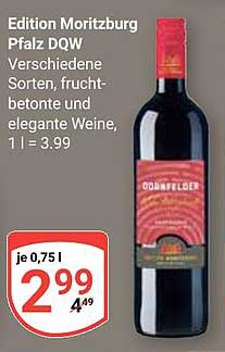 Edition Moritzburg Pfalz DQW - Verschiedene Sorten, fruchtbetonte und elegante Weine