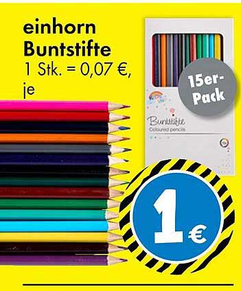 Einhorn Buntstifte - 15er-Pack für nur 1 €