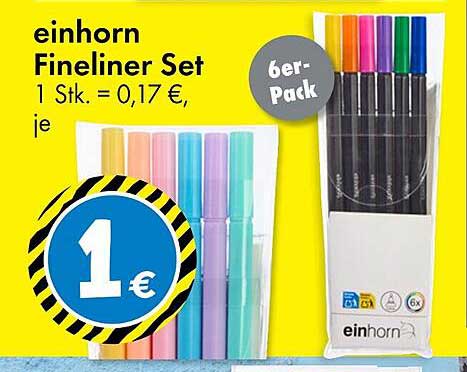 einhorn Fineliner Set 6er-Pack