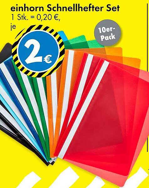 einhorner Schnellhefter Set 10er-Pack