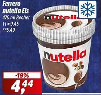 Ferrero nutella Eis 470 ml Becher