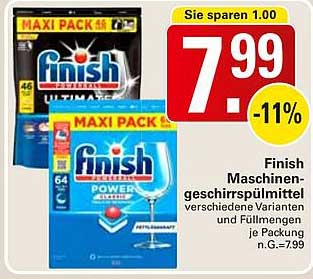 Finish Maschinen-Geschirrspülmittel - Sparen Sie jetzt!