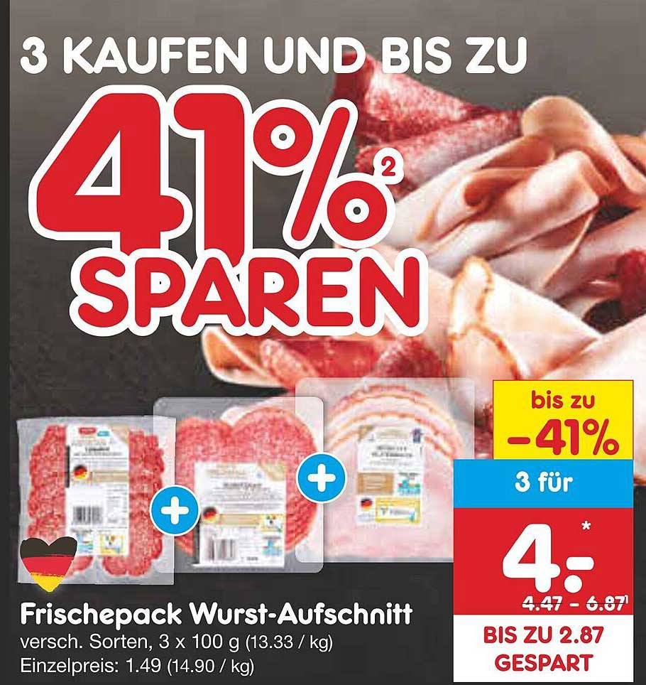 Frischepack Wurst-Aaufschnitt – 3 kaufen und bis zu 41% sparen!