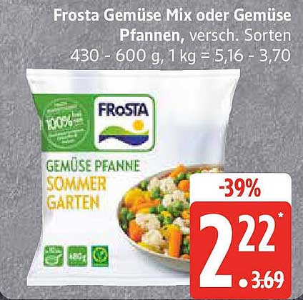Frosta Gemüse Mix oder Gemüse Pfannen, versch. Sorten