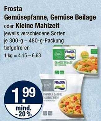 Frosta Gemüsepfanne, Gemüse Beilage oder Kleine Mahlzeit