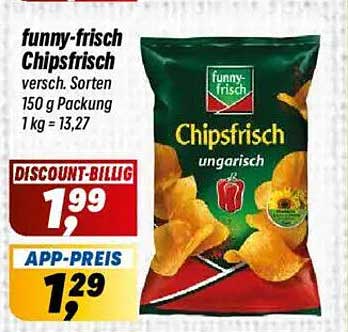 funny-frisch Chipsfrisch verschieden Sorten 150 g