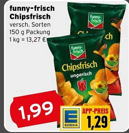 funny-frisch Chipsfrisch, verschiedene Sorten 150 g Packung