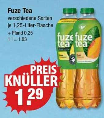 Fuze Tea - verschiedene Sorten je 1,25-Liter-Flasche