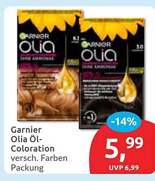 Garnier Olia Öl-Coloration verschieden Farben Packung