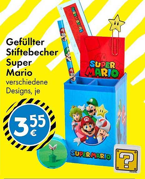 Gefüllter Stiftebecher Super Mario