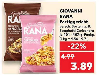 GIOVANNI RANA Fertiggericht – Spaghetti Carbonara