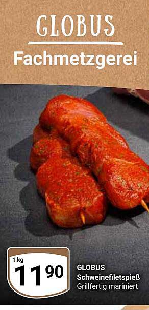 GLobus Schweinefiletspieß – Grillfertig mariniert