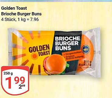 Golden Toast Brioche Burger Buns