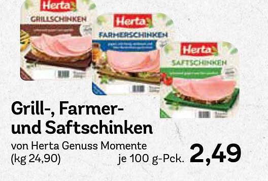 Grill-, Farmer- und Saftschinken von Herta Genuss Momente