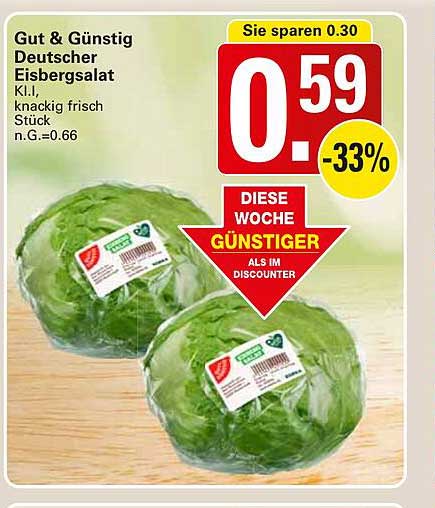 Gut & Günstig Deutscher Eisbergsalat