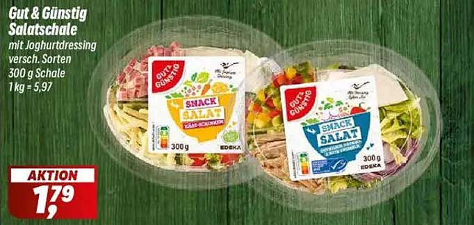 Gut & Günstig Salatschale mit Joghurtdressing