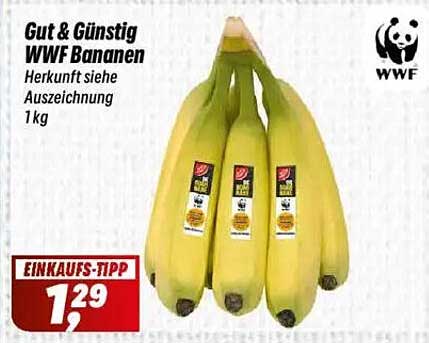 Gut & Günstig WWF Bananen 1 kg