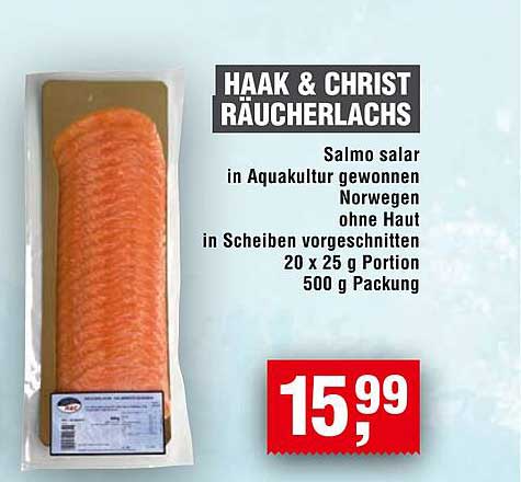 HAAK & CHRIST RÄUCHERLACHS 500 g Packung