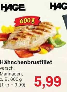 Hähnchenbrustfilet (600 g) - Versch. Marinaden
