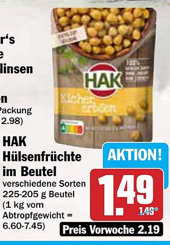 HAK Hülsenfrüchte im Beutel