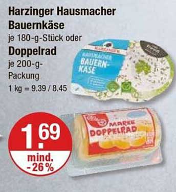 Harzinger Hausmacher Bauernkäse oder Doppelrad