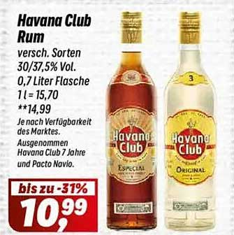 Havana Club Rum - Verschiedene Sorten 0,7 Liter