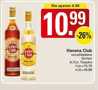 Havana Club verschiedene Sorten 0,7L Flasche