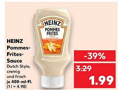 HEINZ Pommes-Frites-Sauce 400 ml