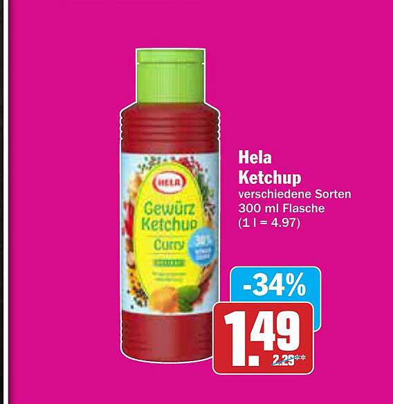 Hela Ketchup verschiedene Sorten 300 ml Flasche