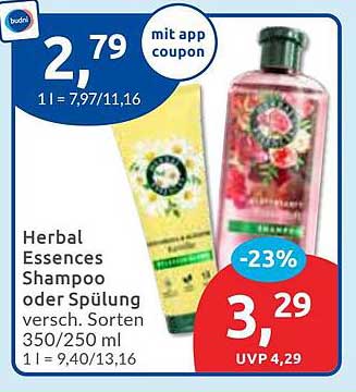 Herbal Essences Shampoo oder Spülung - Verschiedene Sorten 350/250 ml