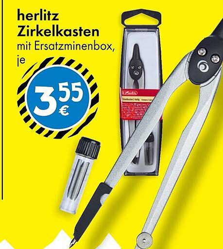 herlitz Zirkelkasten mit Ersatzminenbox, je
