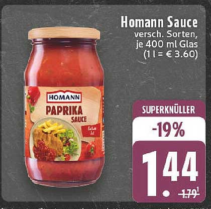 Homann Paprika Sauce, 400 ml