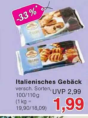 Italienisches Gebäck - Verschiedene Sorten