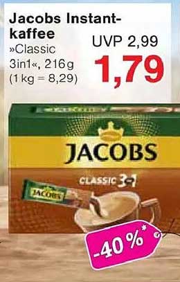 Jacobs Instantkaffee »Classic 3in1«, 216g