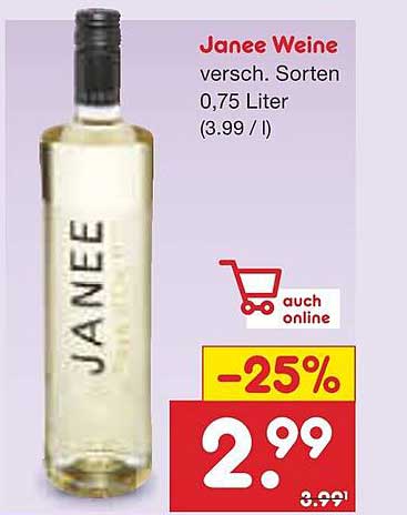 Janee Weine 0,75 Liter - Verschiedene Sorten