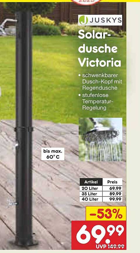 JUSKYS Solardusche Victoria